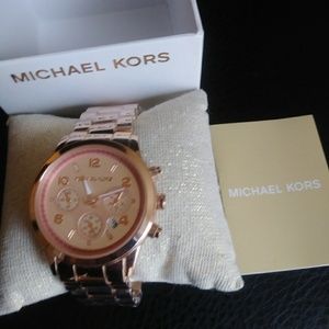 Michael Kors Brand new watch & diamond earing set